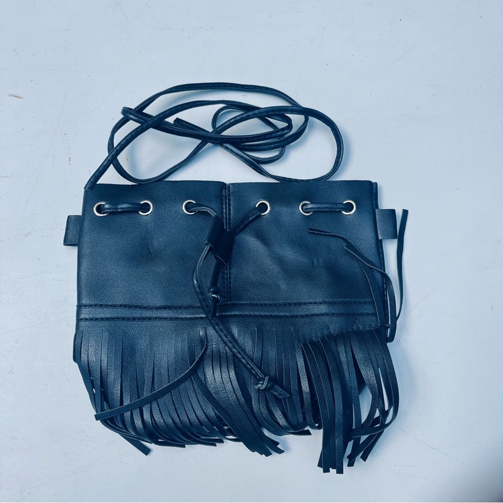 Black Fringe Crossbody Bag